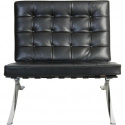 Ludwig Mies van der Rohe Barcelona chair in black leather