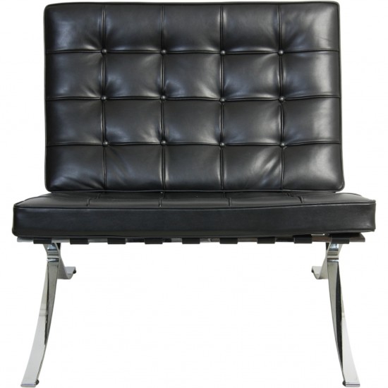 Ludwig Mies van der Rohe Barcelona chair in black leather