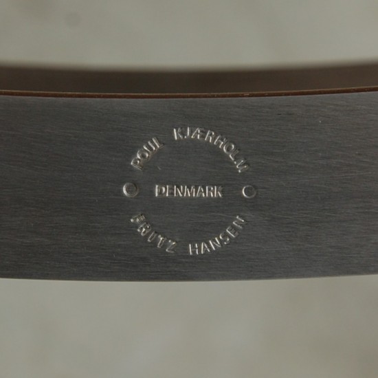 Poul Kjærholm PK22 stol nybetrukket med cognac bizon læder