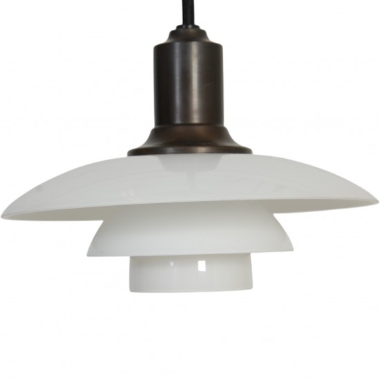 Set of 2 Poul Henningsen PH2/1 pendats browned brass 70s