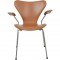 Arne Jacobsen 3207 Syver stol i cognac classic læder 1960'erne