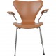 Arne Jacobsen 3207 Syver stol i cognac classic læder 1960'erne