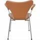 Arne Jacobsen 3207 Syver stol i cognac classic læder 1960'erne