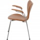 Arne Jacobsen 3207 Syver stol i cognac classic læder 1960'erne