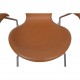Arne Jacobsen 3207 Syver stol i cognac classic læder 1960'erne