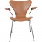 Arne Jacobsen 3207 Syver stol i cognac classic læder 1960'erne