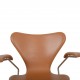 Arne Jacobsen 3207 Syver stol i cognac classic læder 1960'erne