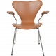 Arne Jacobsen 3207 Syver stol i cognac classic læder 1960'erne