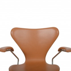 Arne Jacobsen 3207 Syver stol i cognac classic læder 1960'erne