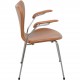 Arne Jacobsen 3207 Syver stol i cognac classic læder 1960'erne
