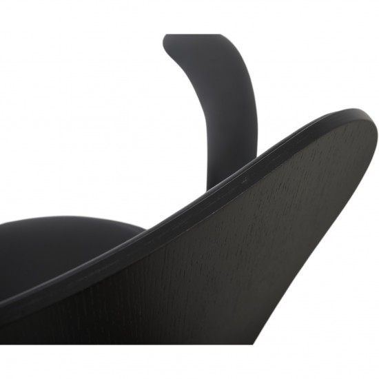 Arne Jacobsen 3207 Syver stol i sort Essential læder 2015