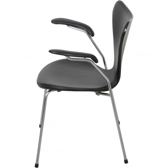 Arne Jacobsen 3207 Syver stol i sort Essential læder 2015