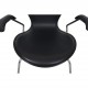 Arne Jacobsen 3207 Syver stol i sort Essential læder 2015
