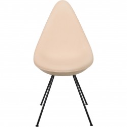 Arne Jacobsen 3110 Dråbe stol nybetrukket med natur læder 2010'erne