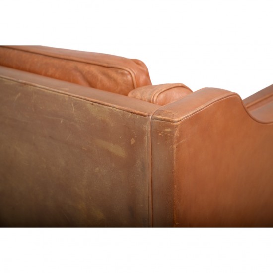 Børge Mogensen 2212 2.personers sofa i brunt læder 1980'erne