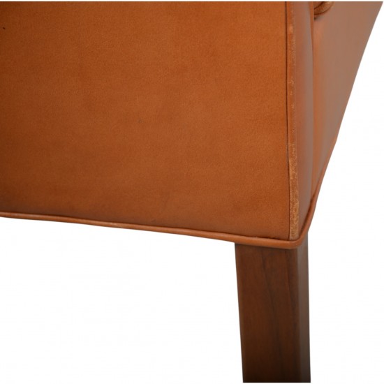 Børge Mogensen 2212 2.personers sofa i brunt læder 1980'erne