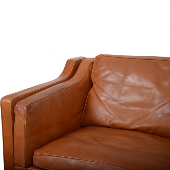 Børge Mogensen 2212 2.personers sofa i brunt læder 1980'erne