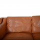 Børge Mogensen 2212 2.personers sofa i brunt læder 1980'erne