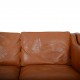 Børge Mogensen 2212 2.personers sofa i brunt læder 1980'erne