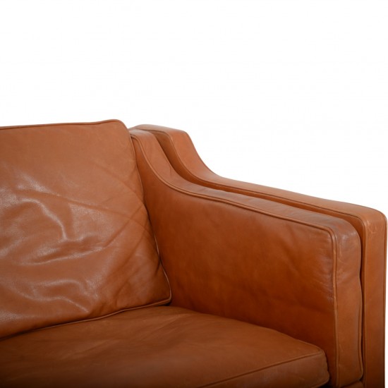 Børge Mogensen 2212 2.personers sofa i brunt læder 1980'erne