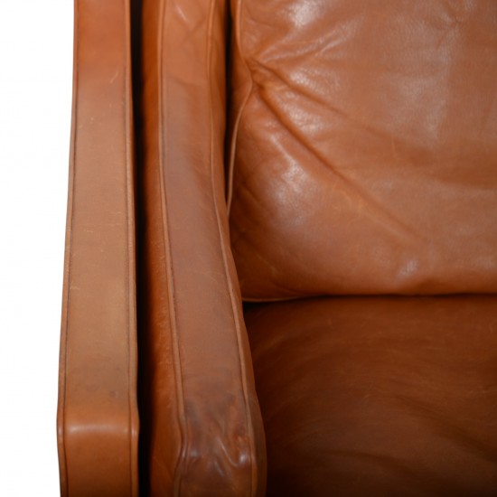 Børge Mogensen 2212 2.personers sofa i brunt læder 1980'erne