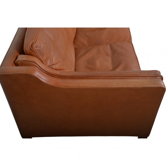 Børge Mogensen 2212 2.personers sofa i brunt læder 1980'erne