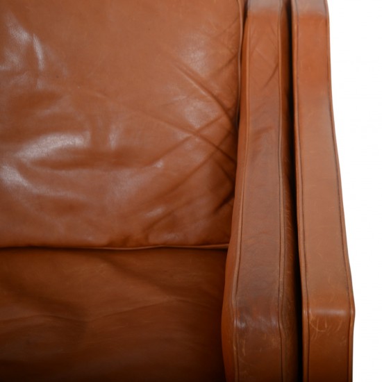 Børge Mogensen 2212 2.personers sofa i brunt læder 1980'erne