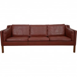 Børge Mogensen bordeaux 2213 3-personers sofa 1990'erne