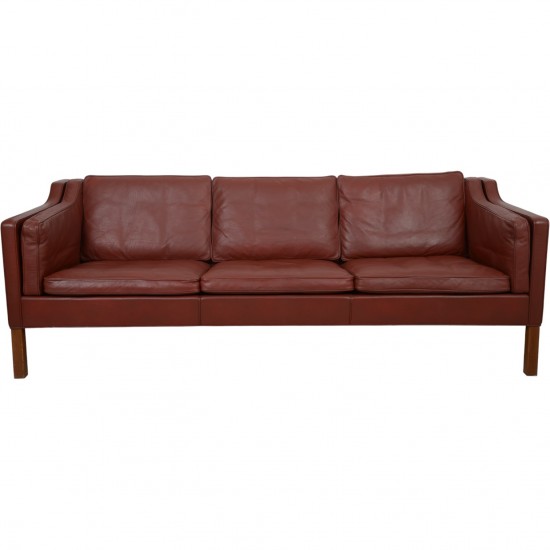 Børge Mogensen bordeaux 2213 3-personers sofa 1990'erne