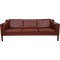 Børge Mogensen bordeaux 2213 3-personers sofa 1990'erne