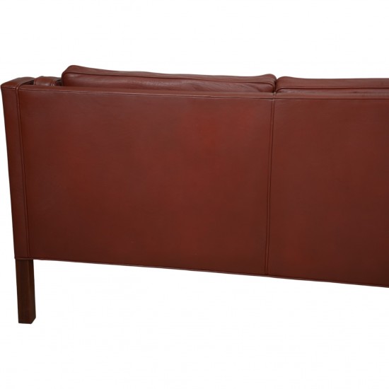 Børge Mogensen bordeaux 2213 3-personers sofa 1990'erne