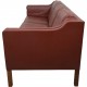 Børge Mogensen bordeaux 2213 3-personers sofa 1990'erne