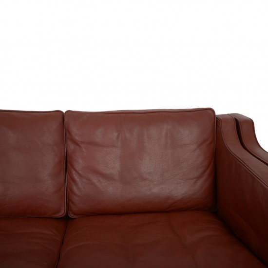 Børge Mogensen bordeaux 2213 3-personers sofa 1990'erne