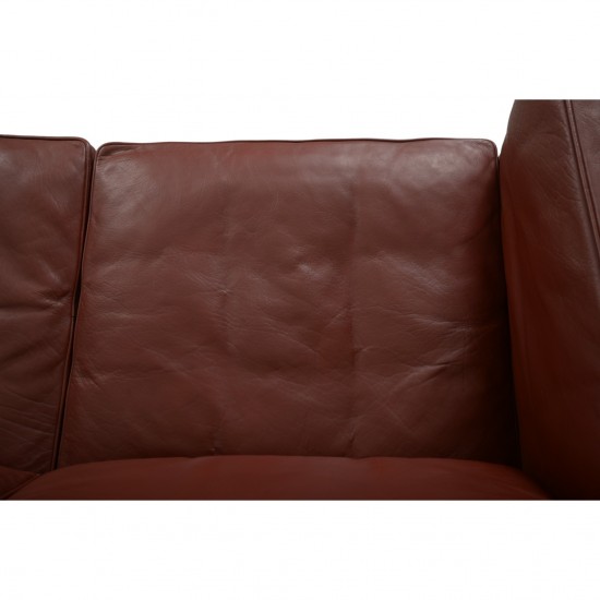 Børge Mogensen bordeaux 2213 3-personers sofa 1990'erne