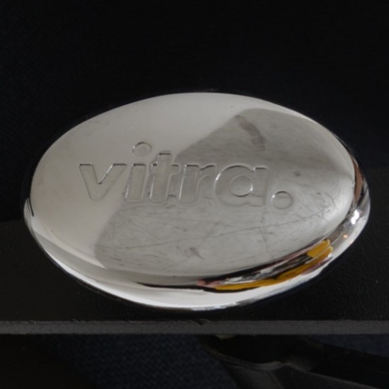 Charles Eames EA-209 stol i sort læder med tilt 1990'erne