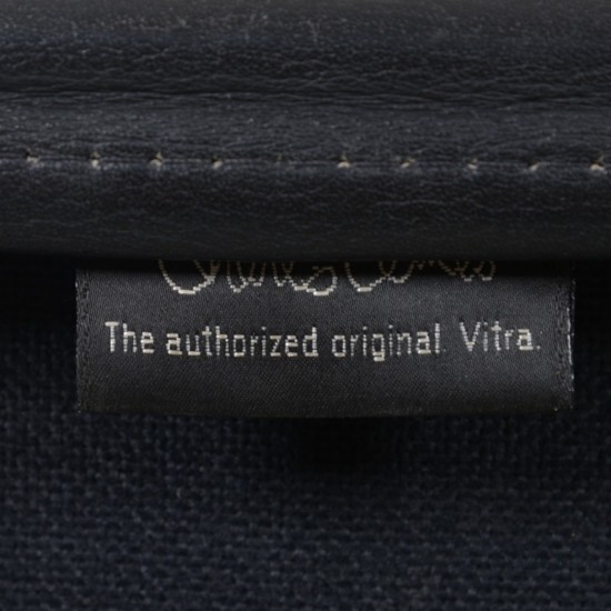 Charles Eames EA-209 stol i sort læder med tilt 1990'erne