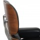 Charles Eames Lounge chair med ottoman i sort læder og valnød 2021