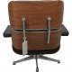 Charles Eames Lounge chair med ottoman i sort læder og valnød 2021