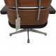 Charles Eames Lounge chair med ottoman i sort læder og valnød 2021