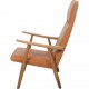 Hans Wegner GE260a loungestol i cognac anilin læder 1970'erne