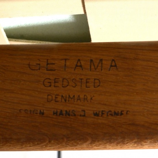 Hans Wegner GE260a loungestol i cognac anilin læder 1970'erne