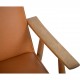 Hans Wegner GE260a loungestol i cognac anilin læder 1970'erne