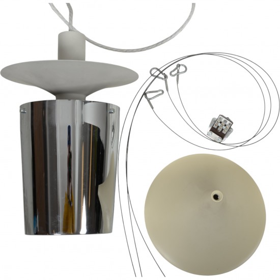 Poul Henningsen hvid Kogle lampe 84 Cm 2000'erne