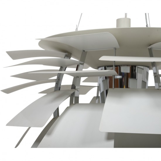 Poul Henningsen hvid Kogle lampe 84 Cm 2000'erne