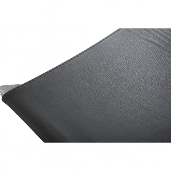 Poul Kjærholm PK91 skammel i aura sort læder 1990'erne