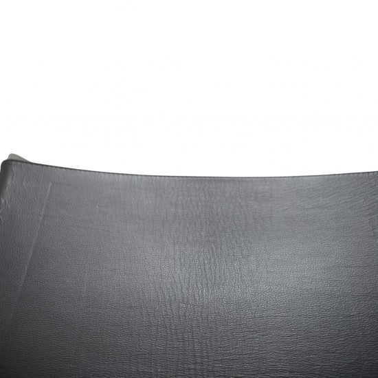 Poul Kjærholm PK91 skammel i aura sort læder 1990'erne