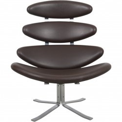 Erik Jørgensen Corona stol i brunt læder 2000'erne