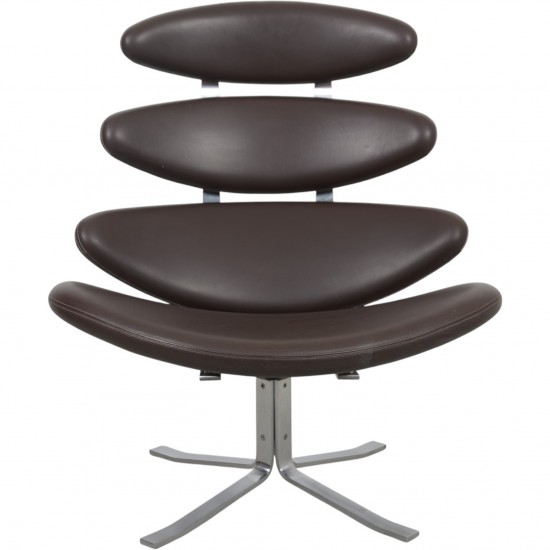 Erik Jørgensen Corona stol i brunt læder 2000'erne