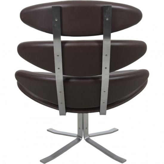 Erik Jørgensen Corona stol i brunt læder 2000'erne