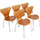 Sæt af 5 Arne Jacobsen Syver stole i Teak